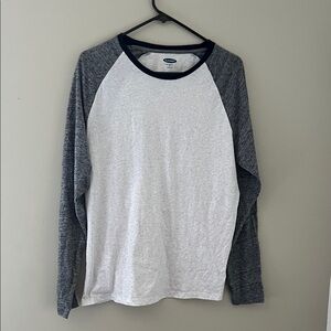Old Navy Soft Washed Raglan Long Sleeve Tee Gray Medium